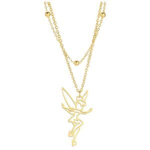 14k Hypoallergenic Disney Tinkerbell Layer Necklace NWOT